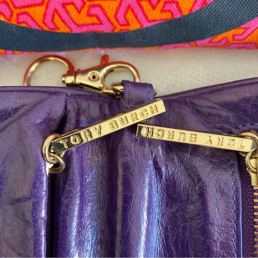 Tory Burch purple reva convertible bag